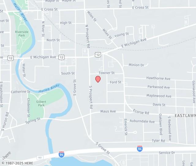 Location Map: 135 S Prospect St. Ypsilanti, MI 48198